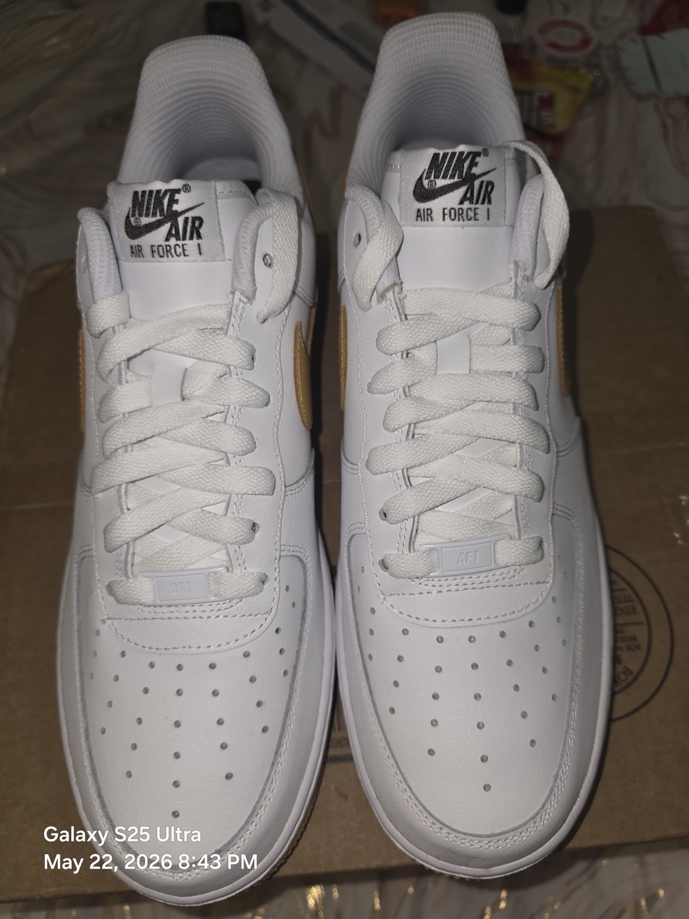 (2022) Air Force 1 White Canary Yellow Swoosh -Brand New, No Box. 11M/ 12.5W.